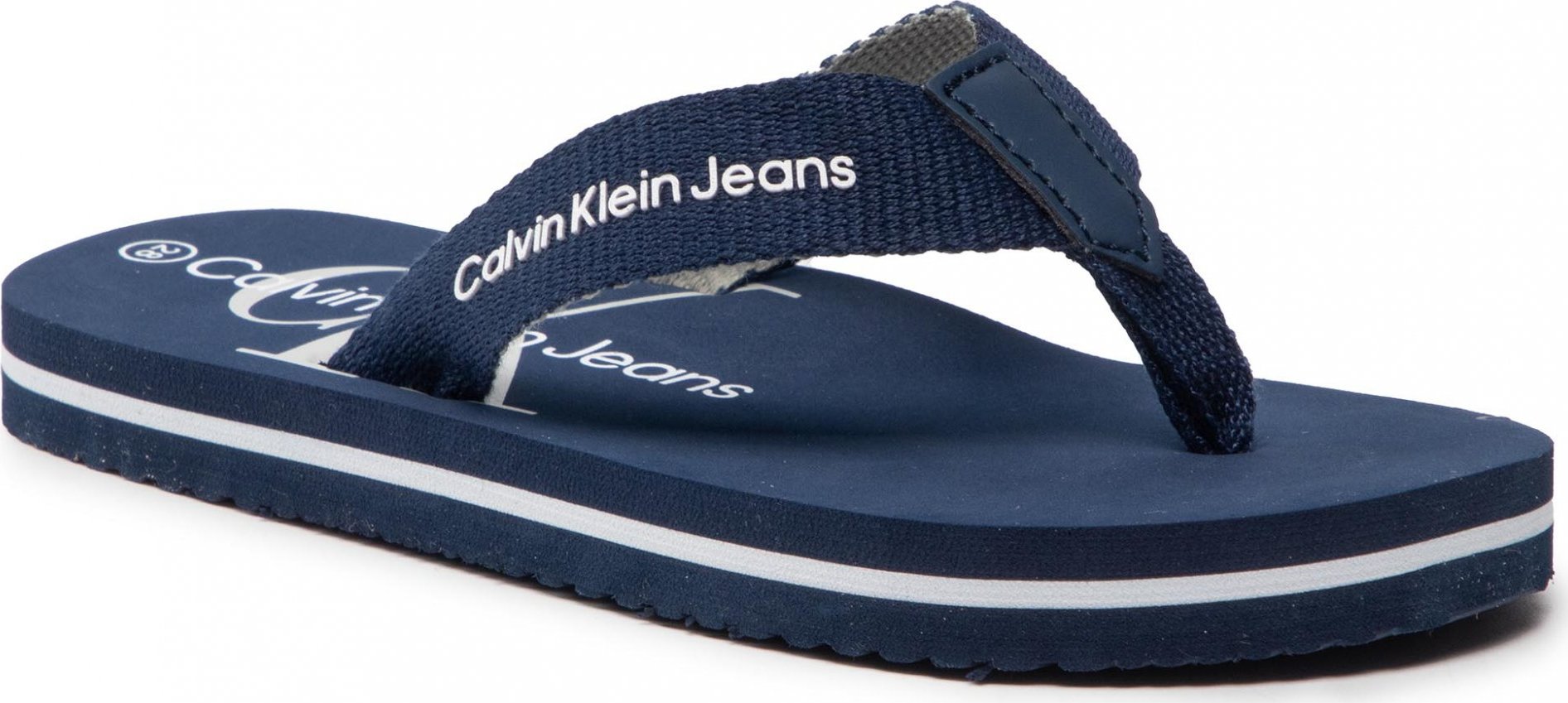 Calvin Klein Jeans Logo Print Flip Flop V3B8-80155-0058 M