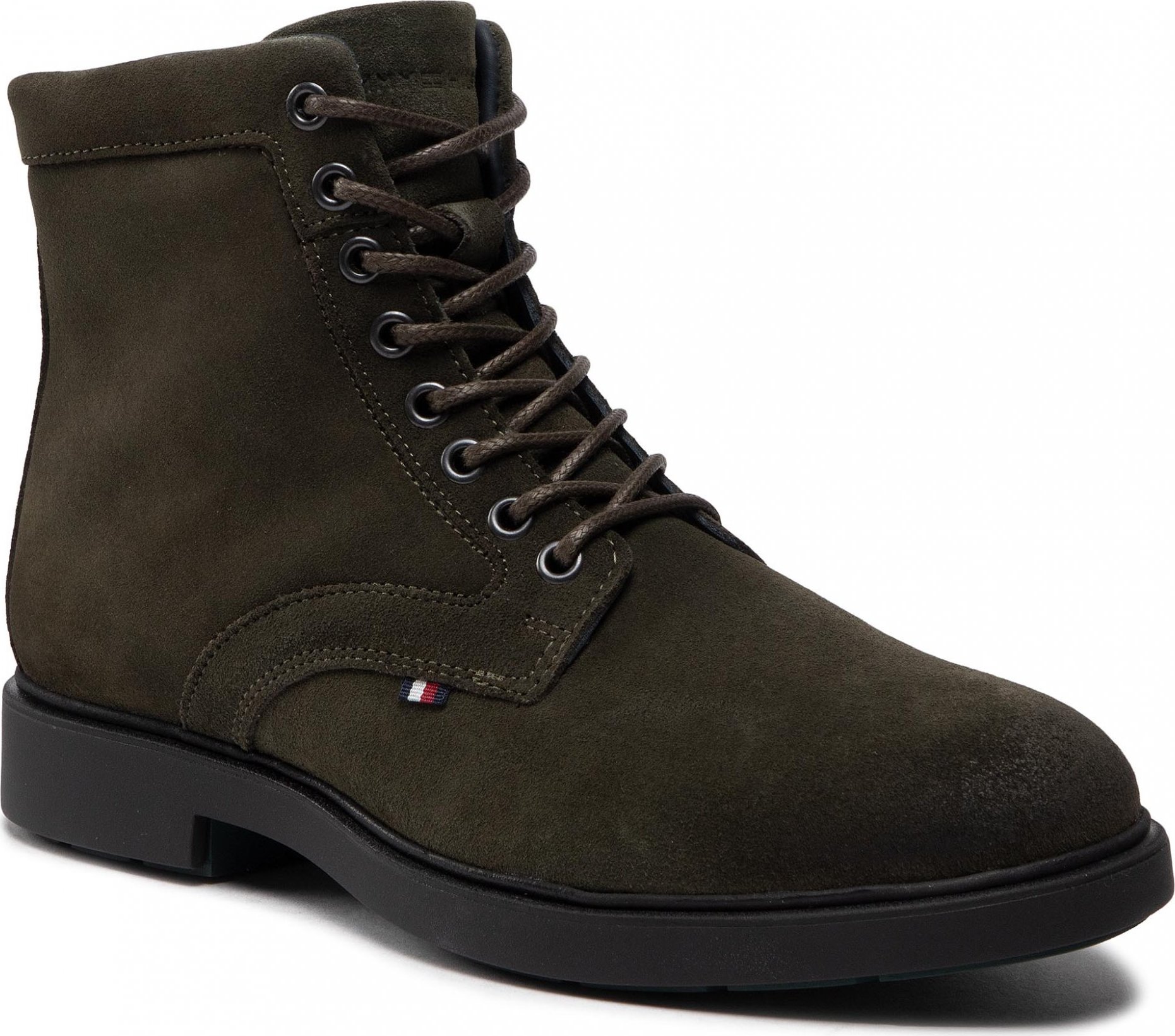 TOMMY HILFIGER Elevated Rounded Suede Lace Boot FM0FM04185