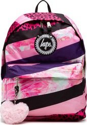 HYPE Dark Pink Stripe Crest Backpack YVLR-653