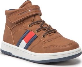 Tommy Hilfiger High Top Lace-Up Velcro Sneaker T3B9-32476-1351 S