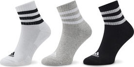 adidas 3-Stripes Cushioned Sportswear Mid-Cut Socks 3 Pairs IC1318