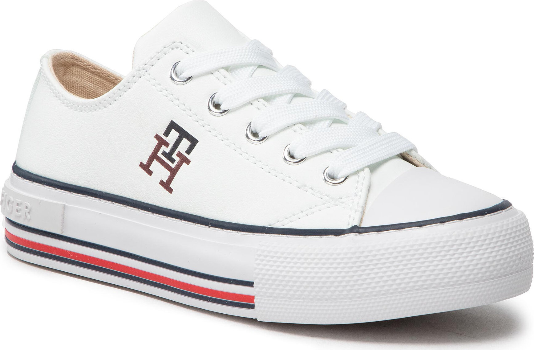 Plátenky Tommy Hilfiger Low Cut Lace Up Sneaker T3A9-32287-1355 M White 100