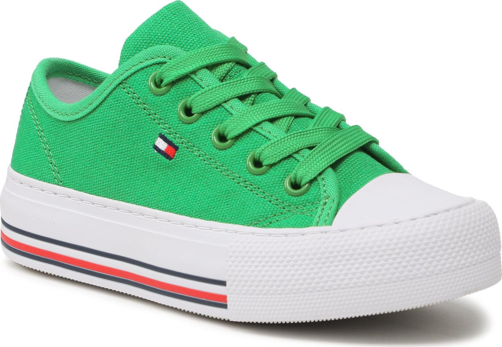 Plátenky Tommy Hilfiger Low Cut Lace-Up Sneaker T3A9-32677-0890 M Green M