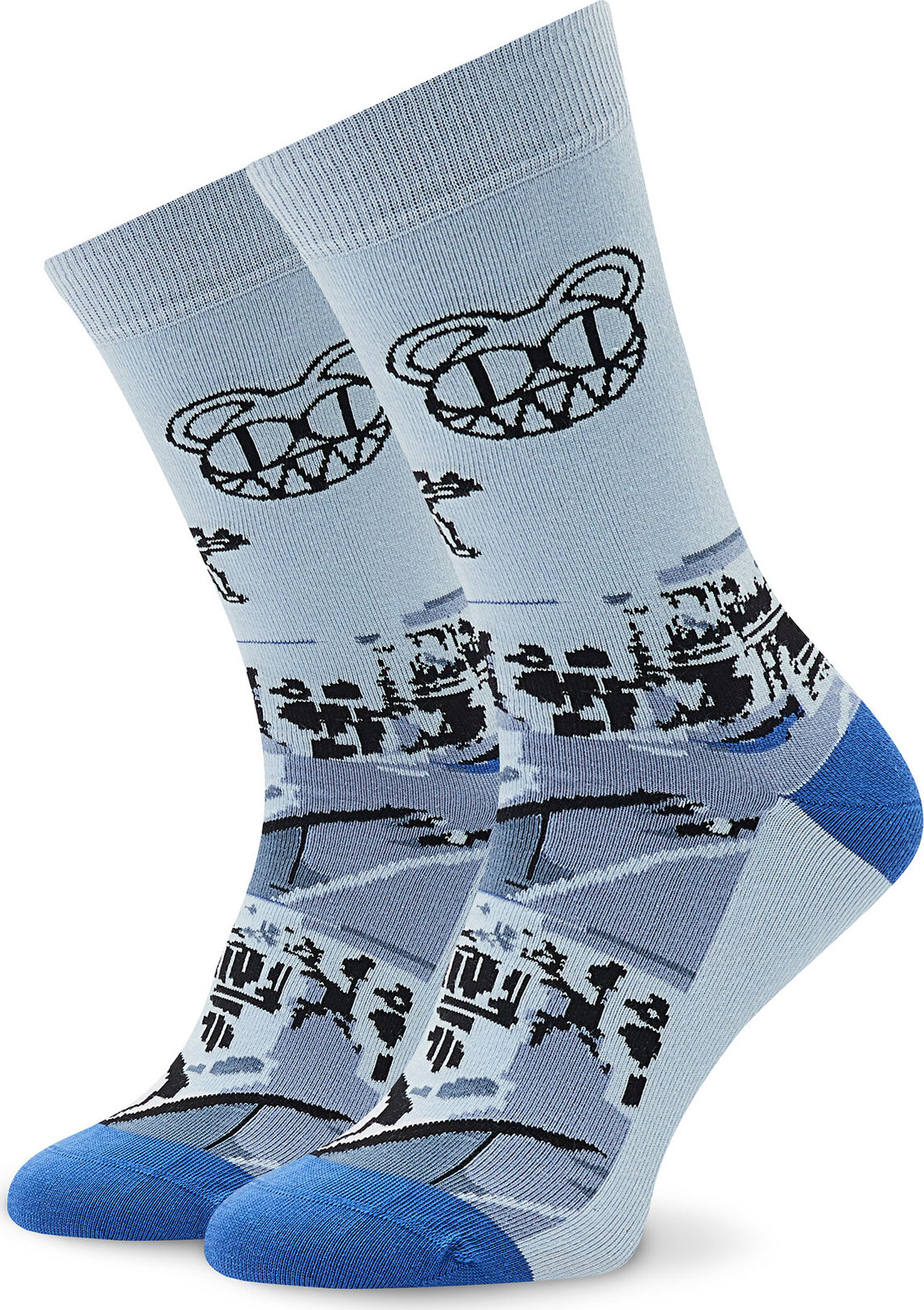 Ponožky Vysoké Unisex Stereo Socks Computter Says No Modrá