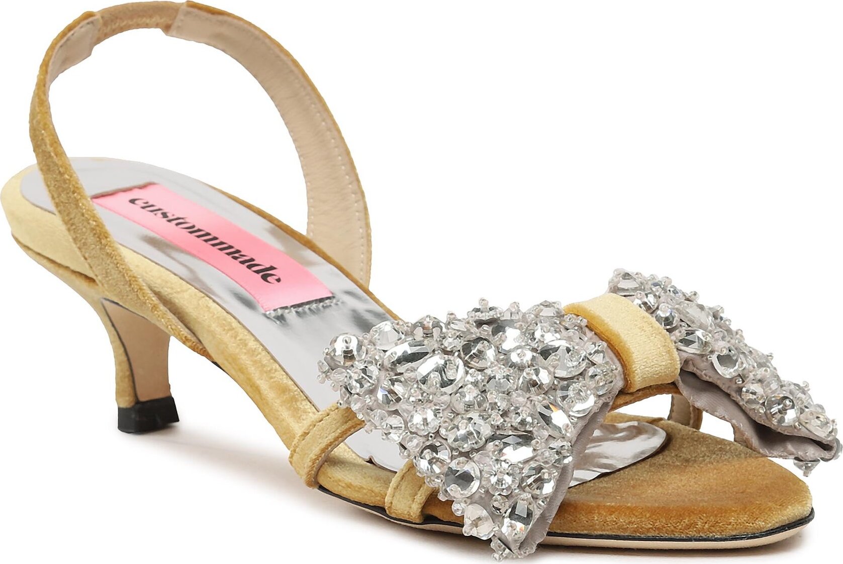 Sandále Custommade Ambla Crystal Bow 999620025 Tinsel 546