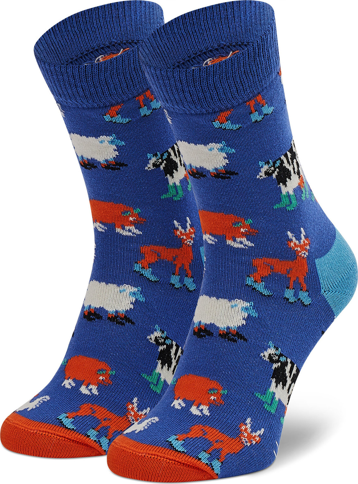 Vysoké detské ponožky Happy Socks KFCR01-6500 Modrá