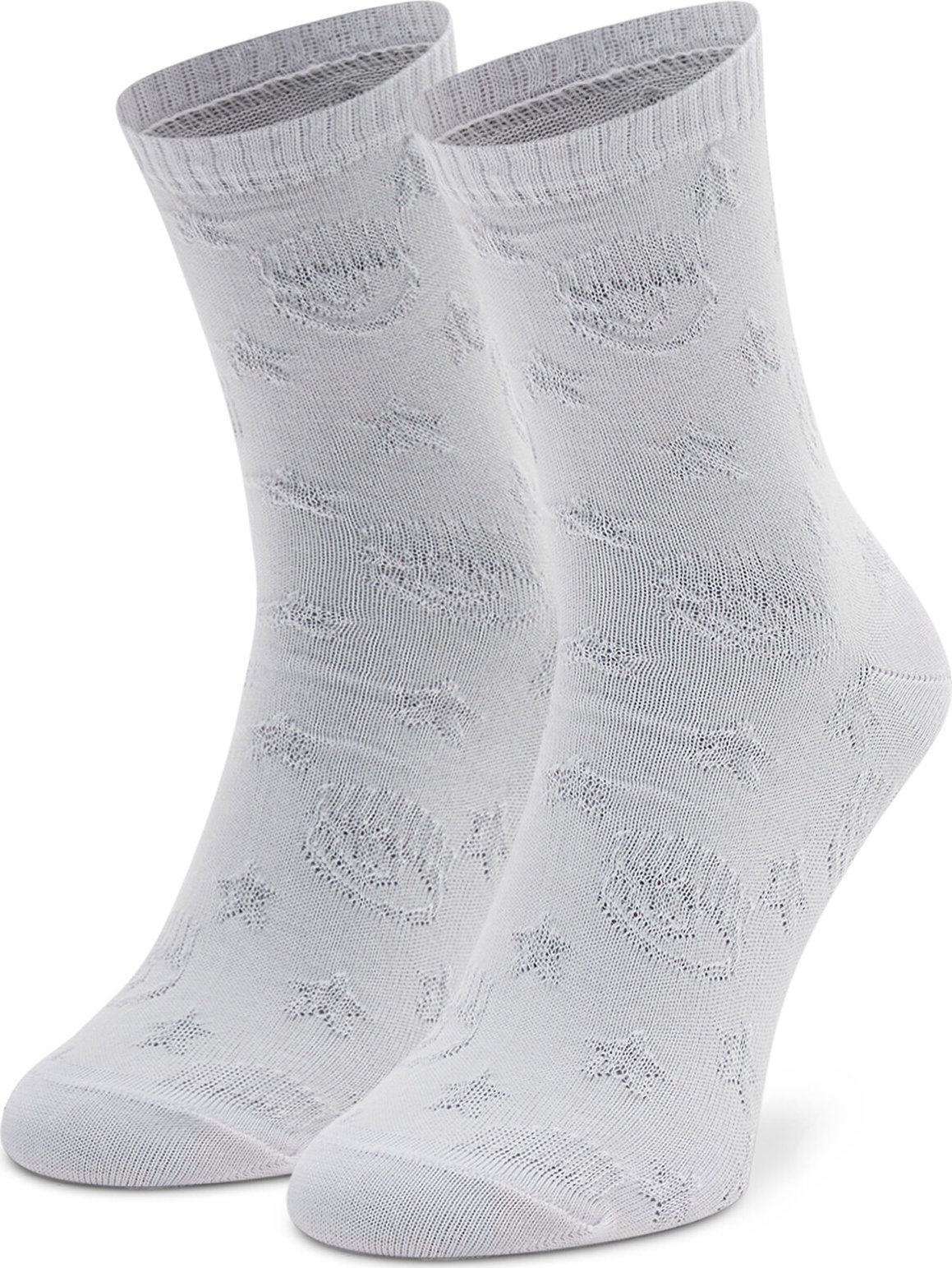 Dámské klasické ponožky Chiara Ferragni 73SB0J25 Bright White 007