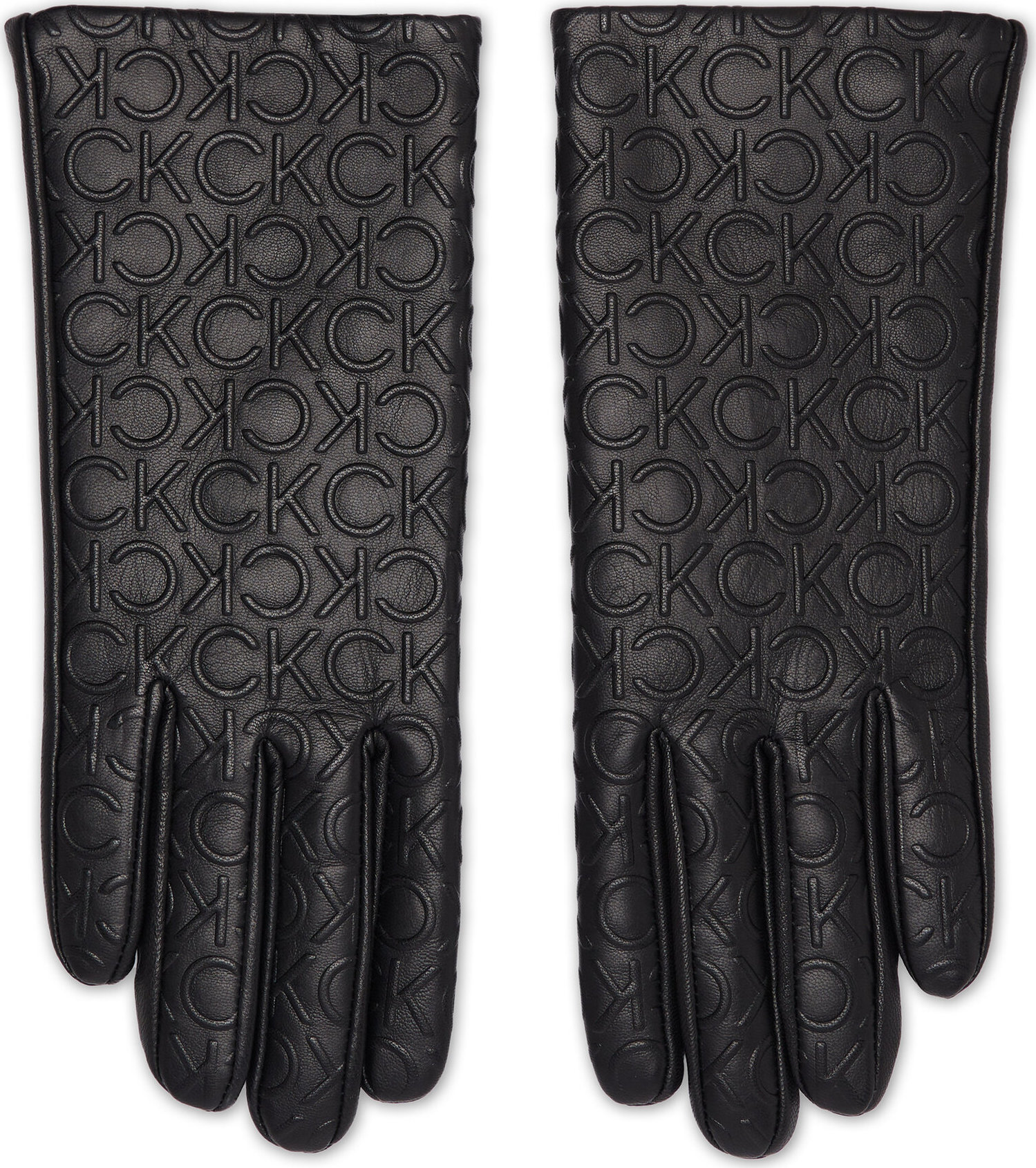 Dámske rukavice Calvin Klein Re-lock Debossed K60K609975 Ck Black BLK