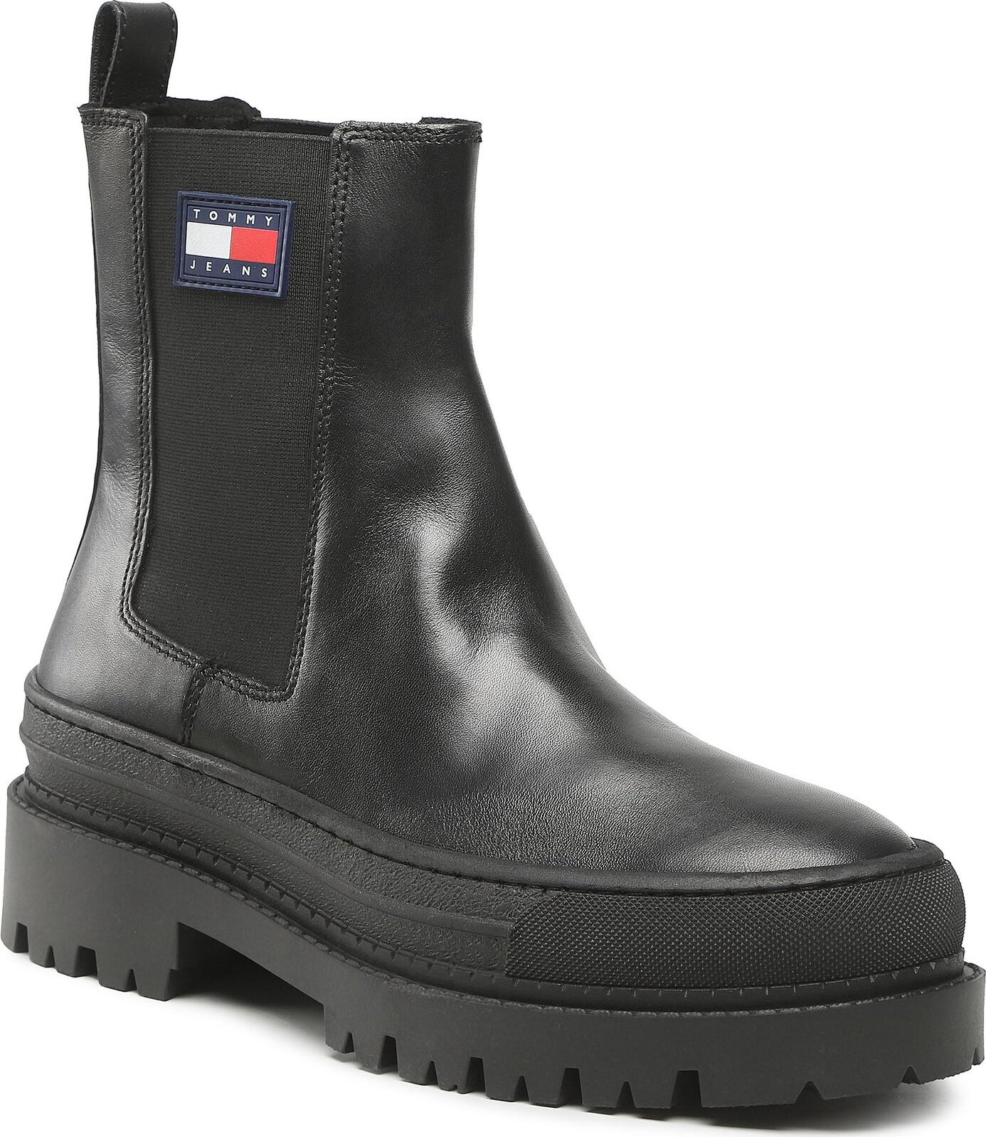 Kotníková obuv s elastickým prvkem Tommy Jeans Foxing Detail Chelsea Boot EM0EM01062 Black BDS