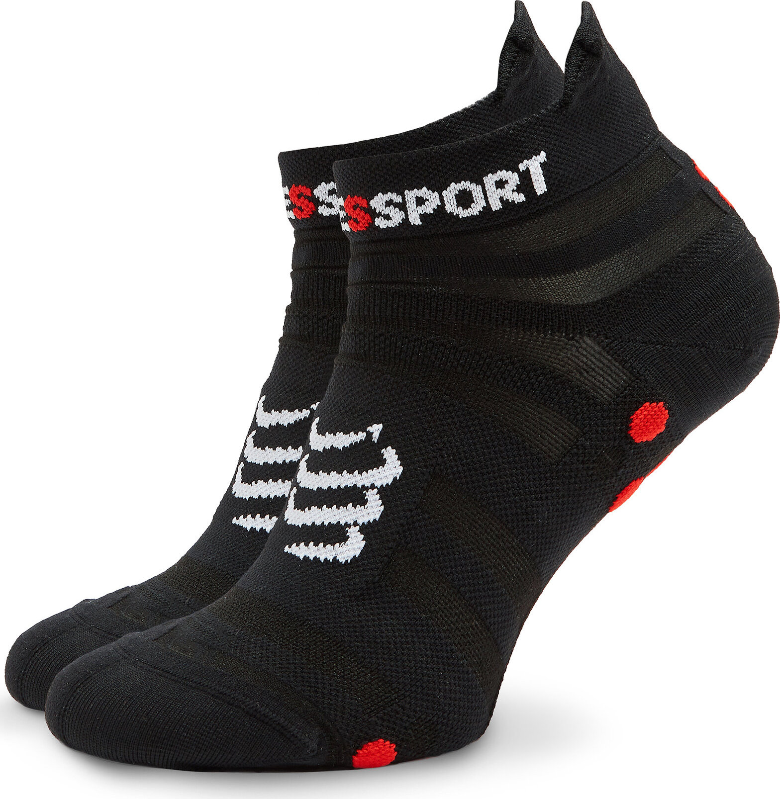 Nízké ponožky Unisex Compressport Pro Racing Socks v4.0 Ultralight Run Low XU00051B Black/Red 906