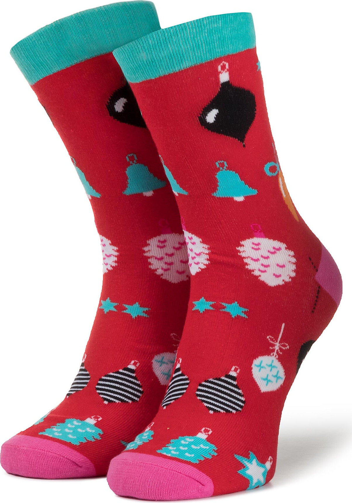 Ponožky Vysoké Unisex Dots Socks DTS-SX-474-W Červená