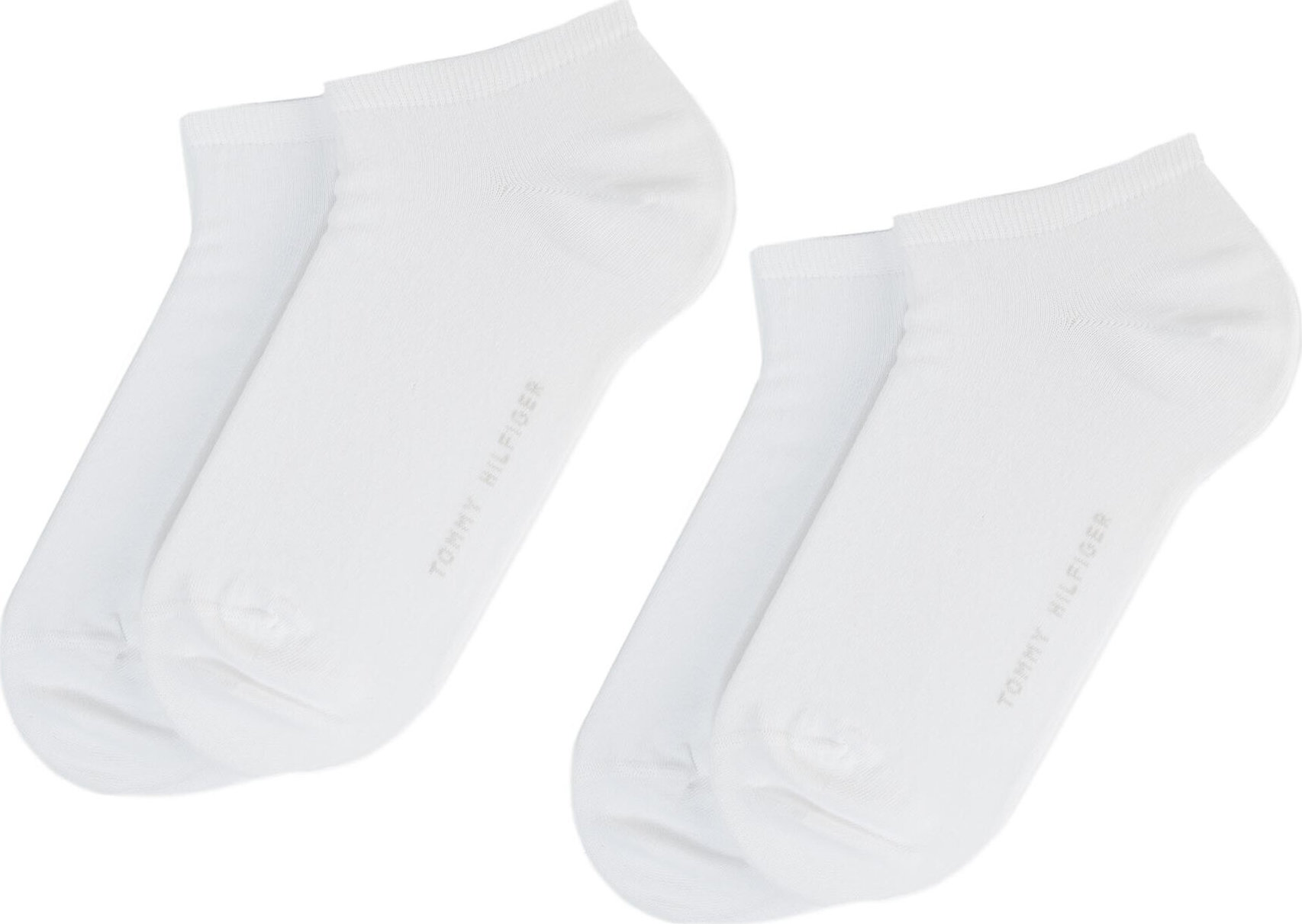Sada 2 párů dámských nízkých ponožek Tommy Hilfiger Basic Canoodle 343024001 White 300