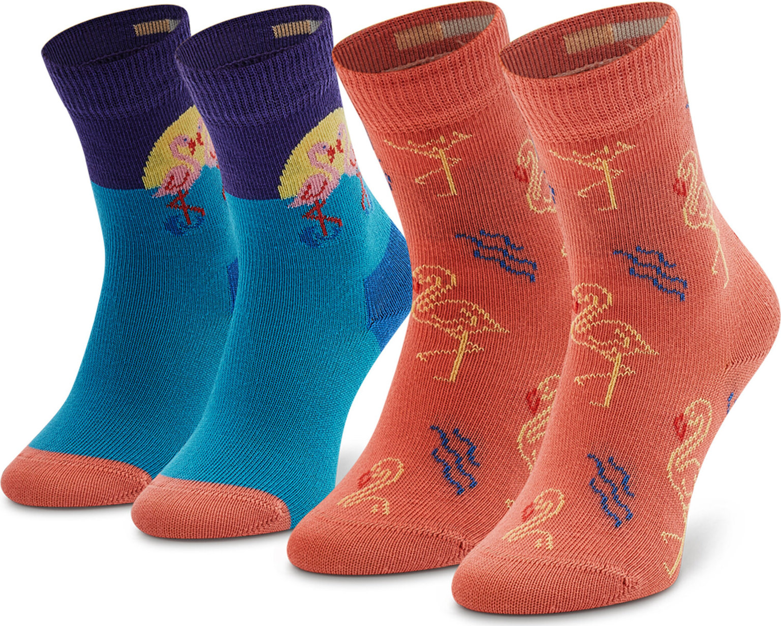 Sada 2 párů dětských vysokých ponožek Happy Socks KFLM02-2700 Barevná