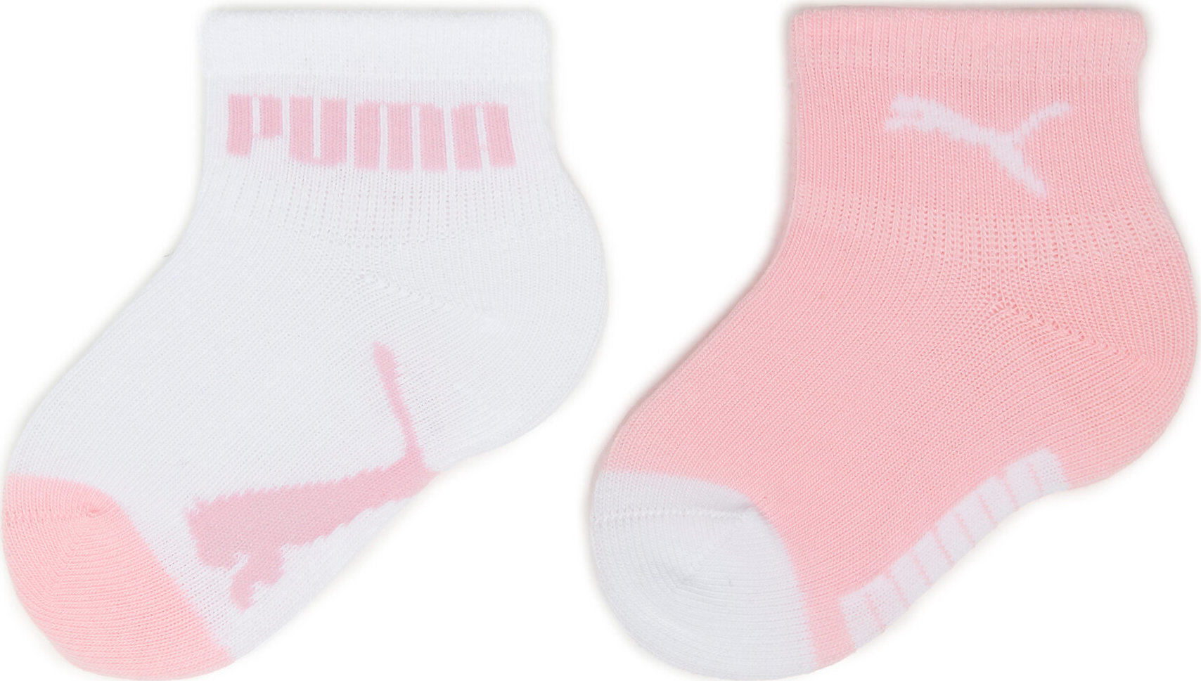 Sada 2 párů dětských vysokých ponožek Puma Baby Mini Cats Lifestyle Sock 2P 935478 Pink Lady 02