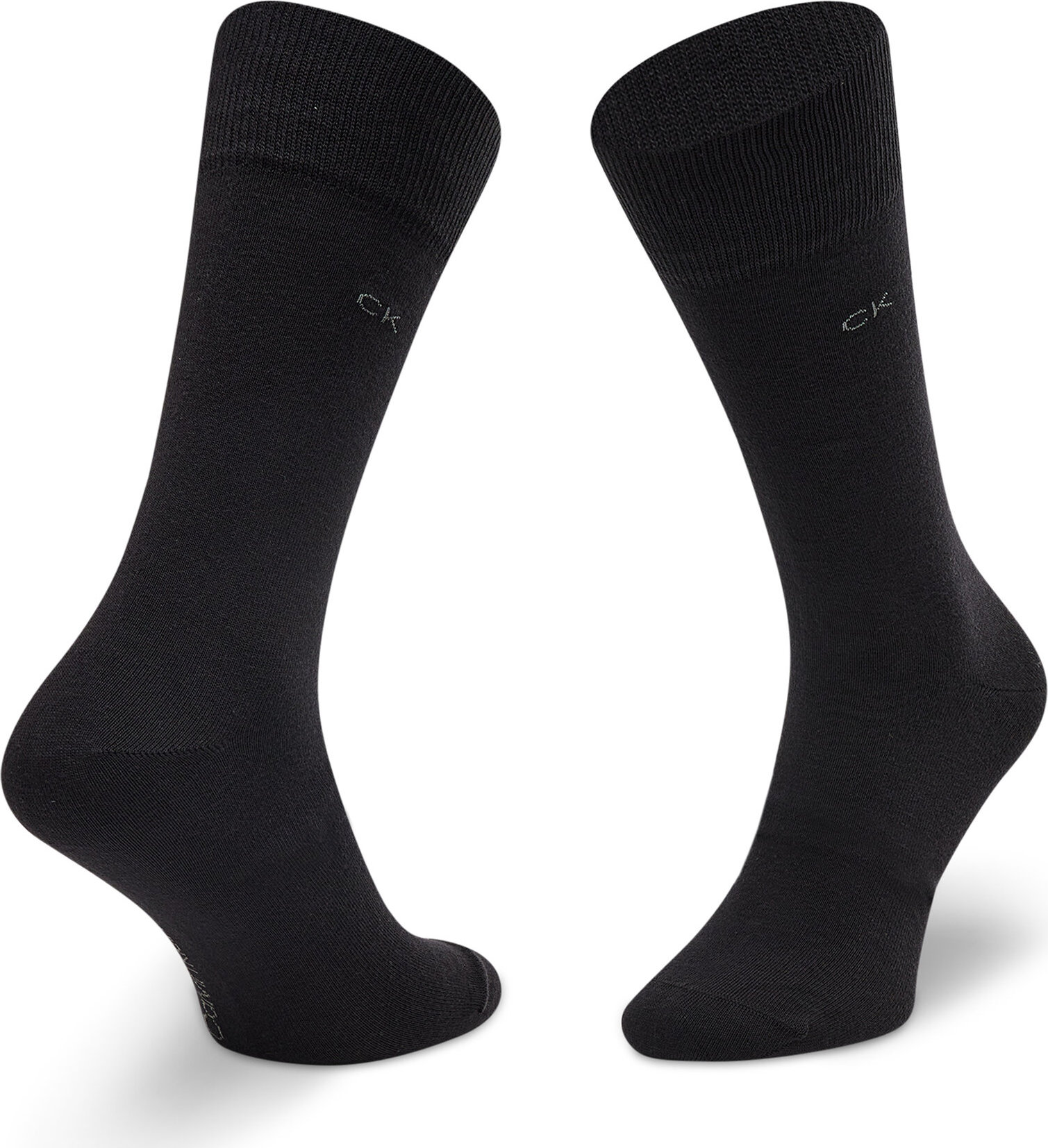 Sada 2 párů pánských vysokých ponožek Calvin Klein 701218631 Black 001