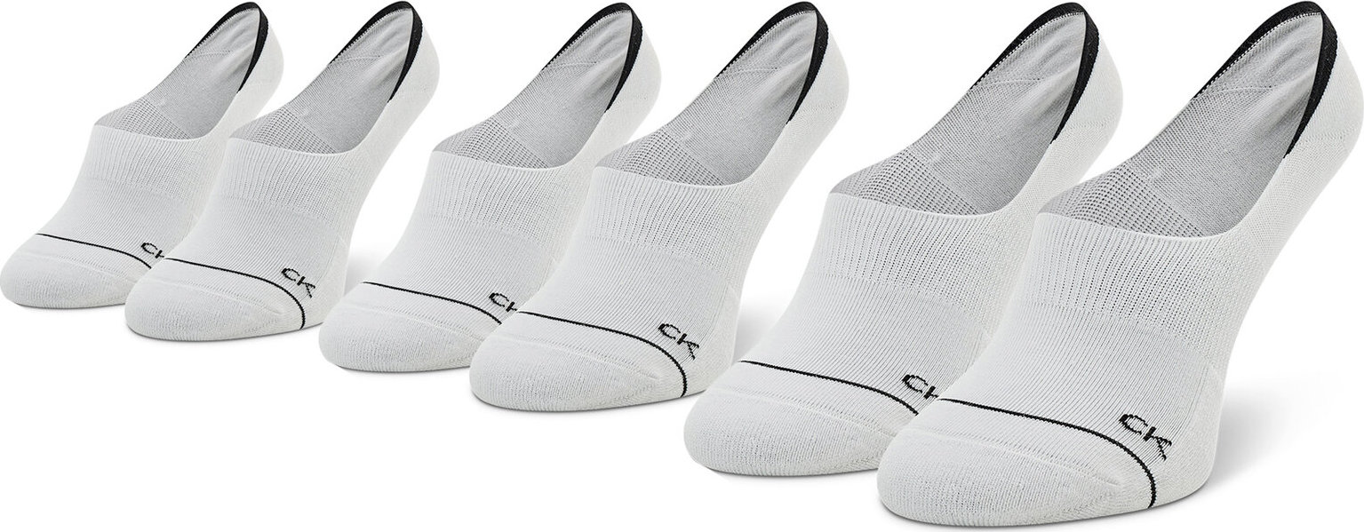 Sada 3 párů dámských ponožek Calvin Klein 701218764 White 002