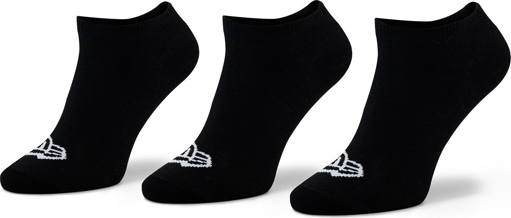 Sada 3 párů dámských vysokých ponožek New Era Flag Sneaker 13113640 BLK