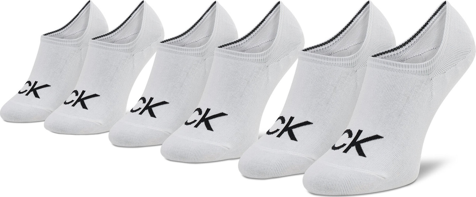 Sada 3 párů pánských ponožek Calvin Klein 701218723 White 002