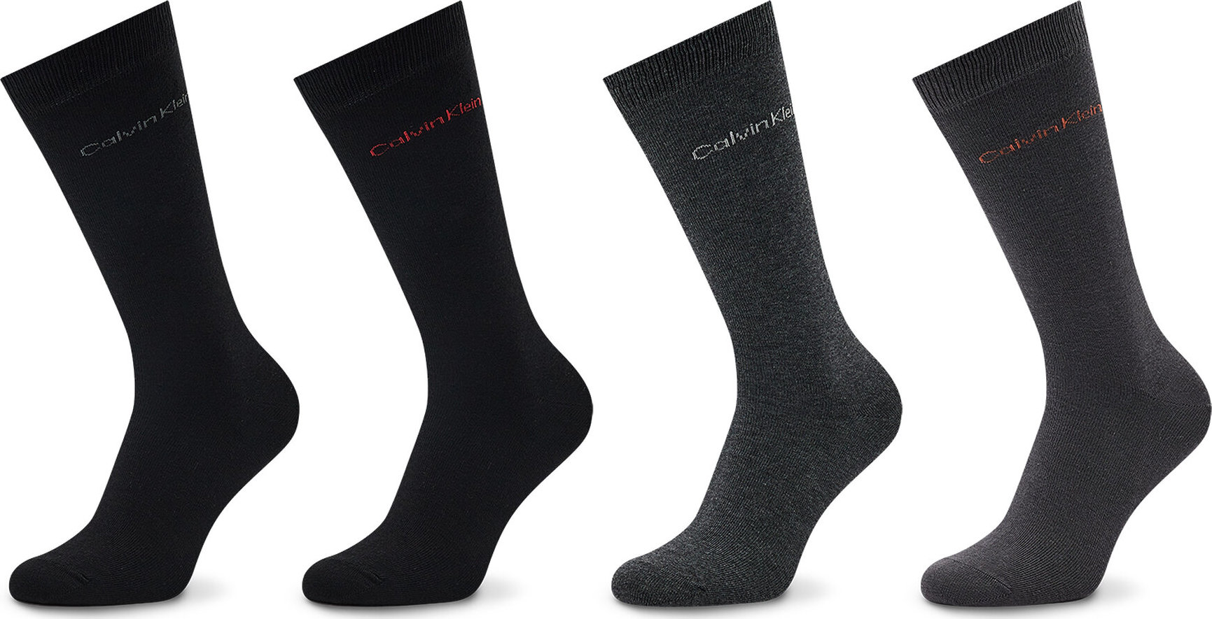 Sada 4 párů pánských vysokých ponožek Calvin Klein 701219836 Grey Combo 002
