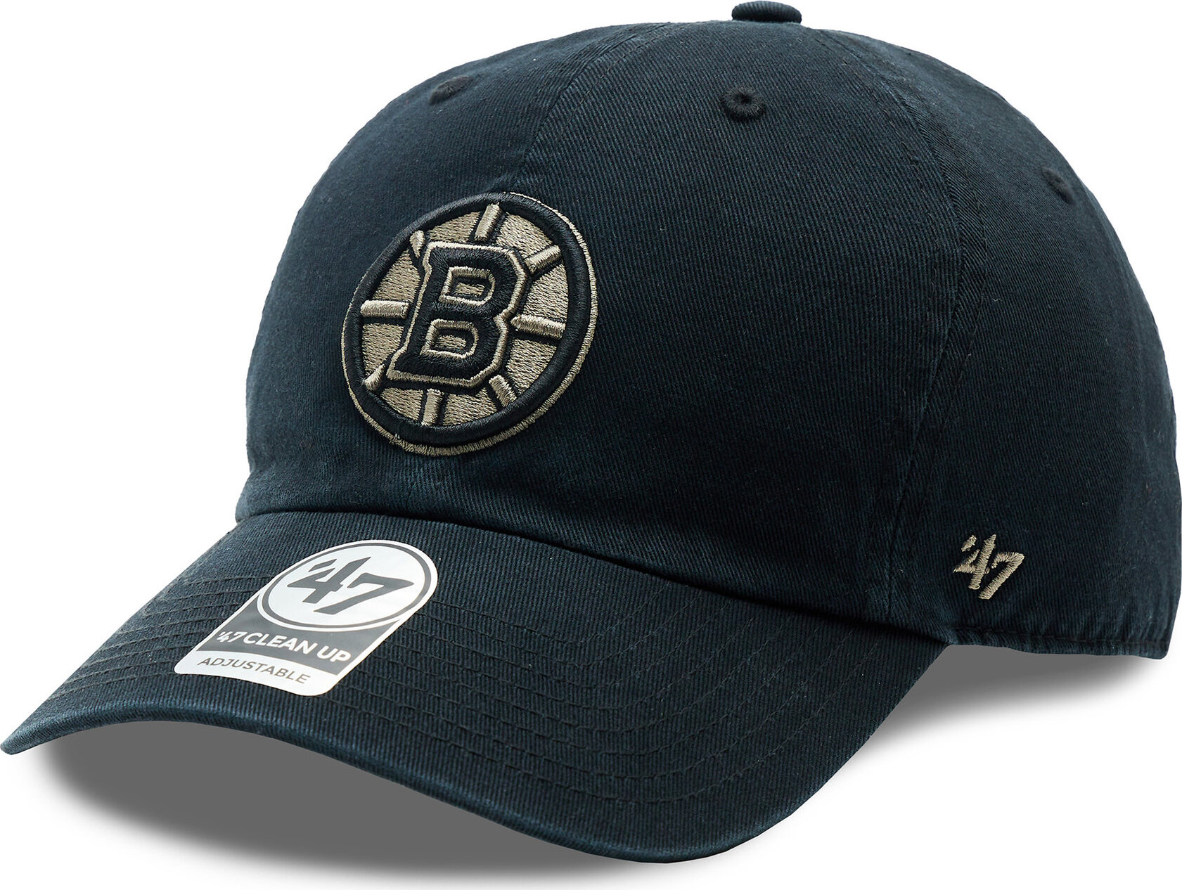Šiltovka 47 Brand NHL Boston Bruins Ballpark Camo '47 CLEAN UP H-BPCAM01GWS-BK Black