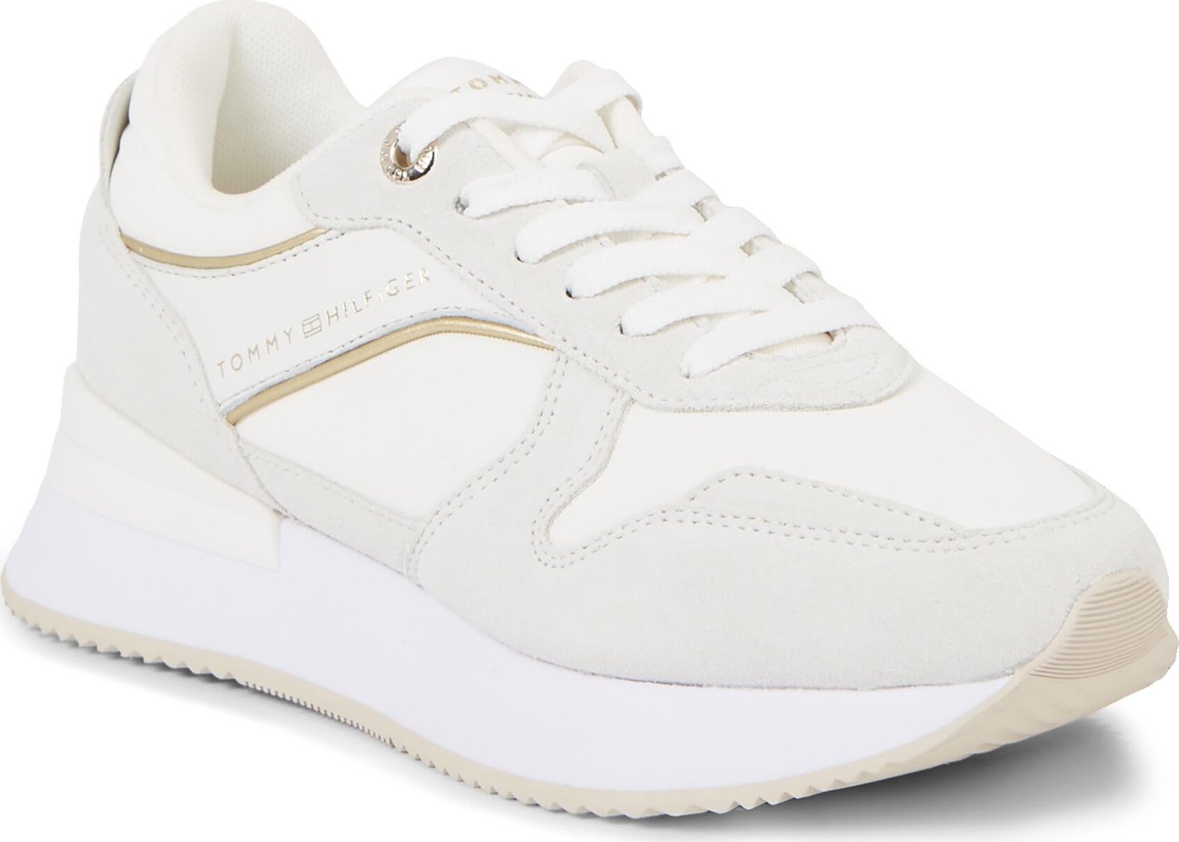 Sneakersy Tommy Hilfiger Elevated Feminine Runner FW0FW07594 Ancient White YBH
