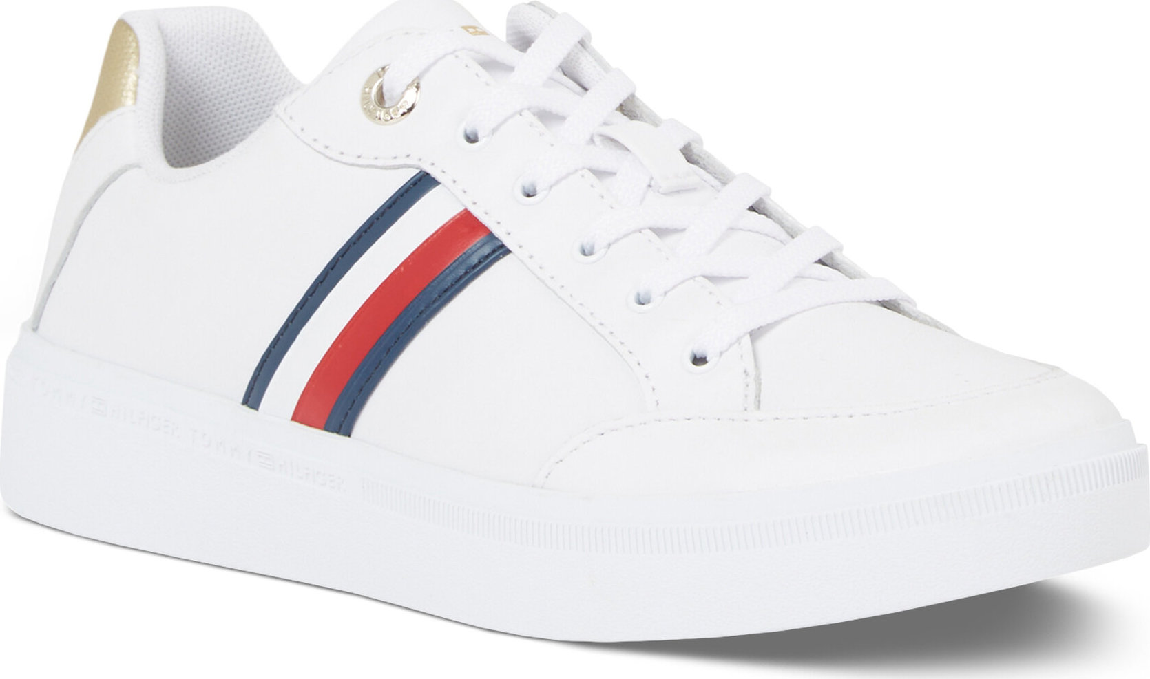 Sneakersy Tommy Hilfiger Elevated Global Stripes Sneaker FW0FW07446 White YBS