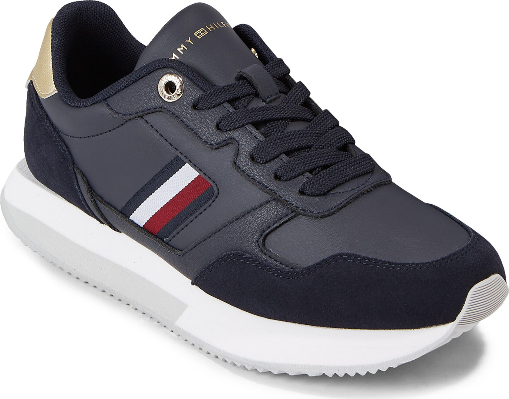 Sneakersy Tommy Hilfiger Global Stripes Lifestyle Runner FW0FW07584 Space Blue DW6