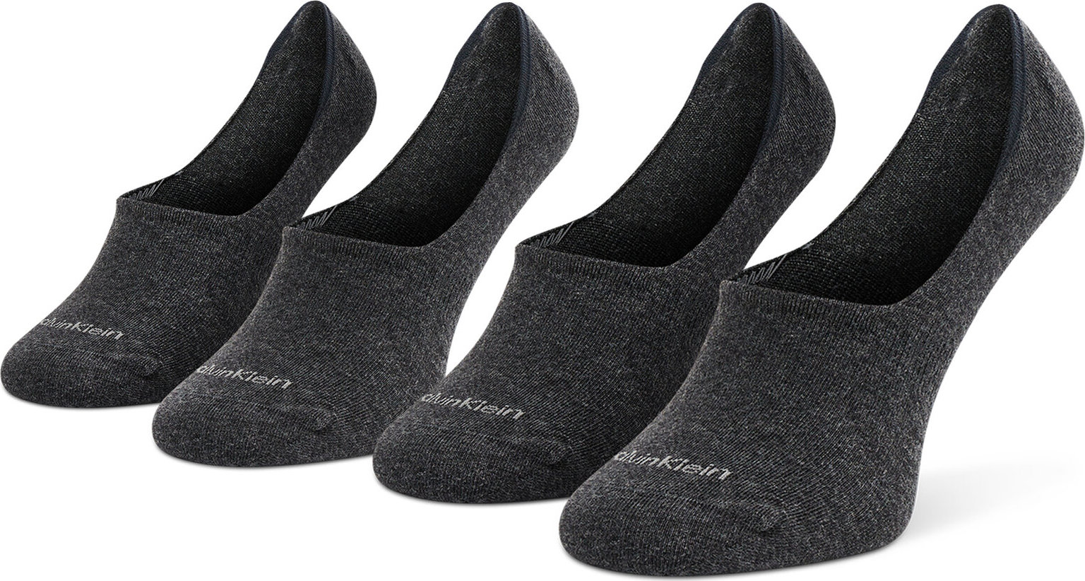 Súprava 2 párov krátkych ponožiek dámskych Calvin Klein 701218771 Dark Grey Melange 003