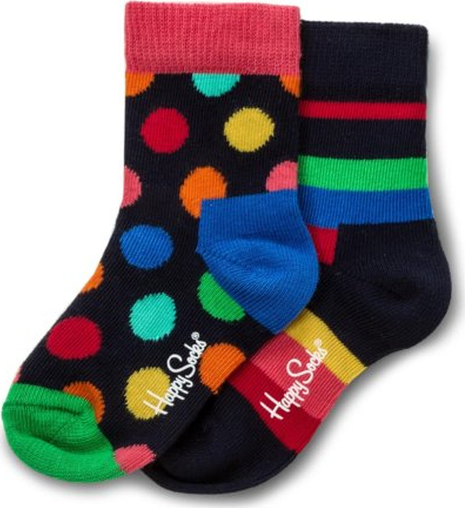 Súprava 2 párov vysokých detských ponožiek Happy Socks KSTR02-6002 HAPPY SOCKS-KSTR02