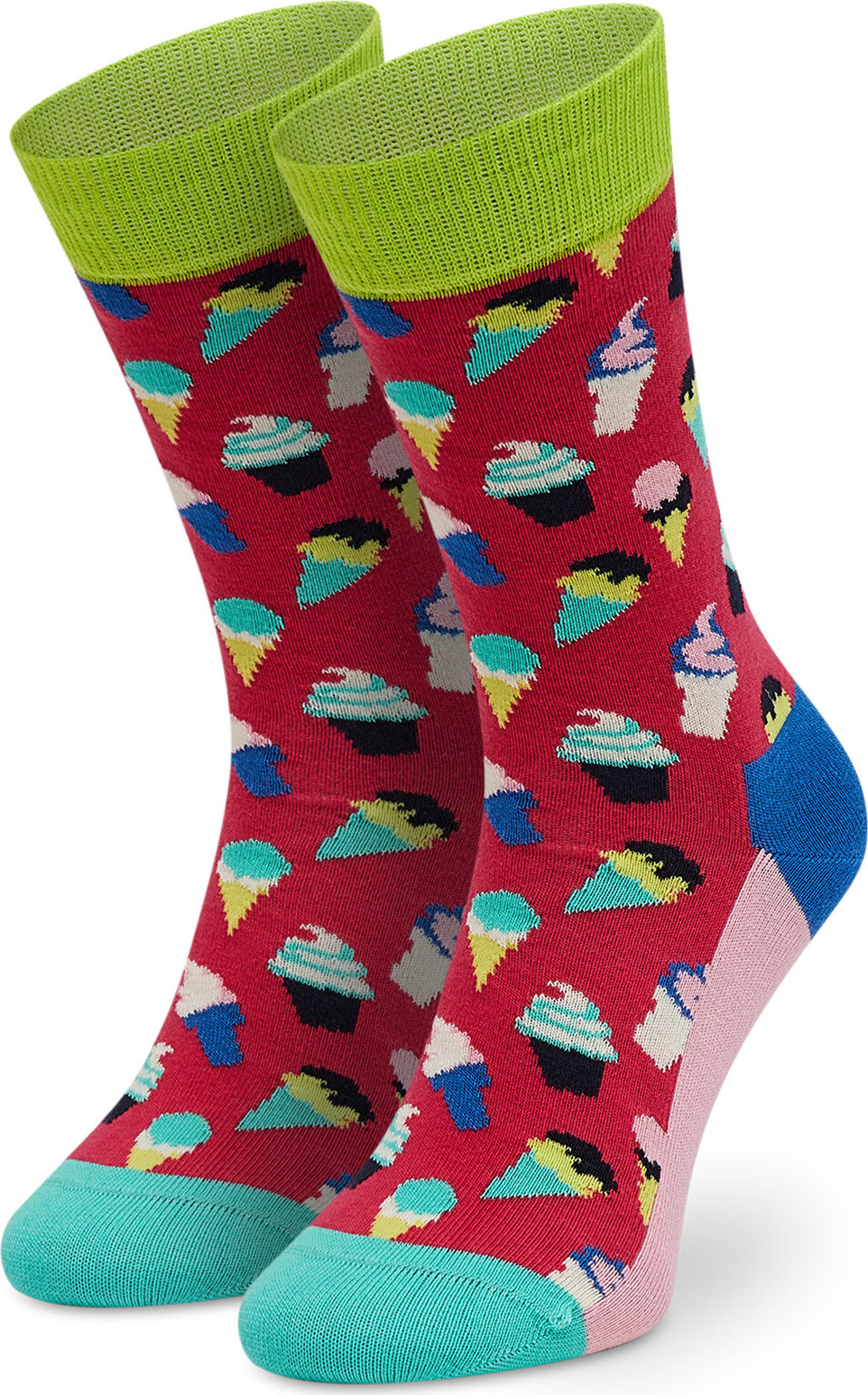 Vysoké dámske ponožky Happy Socks ICR01-3500 Červená