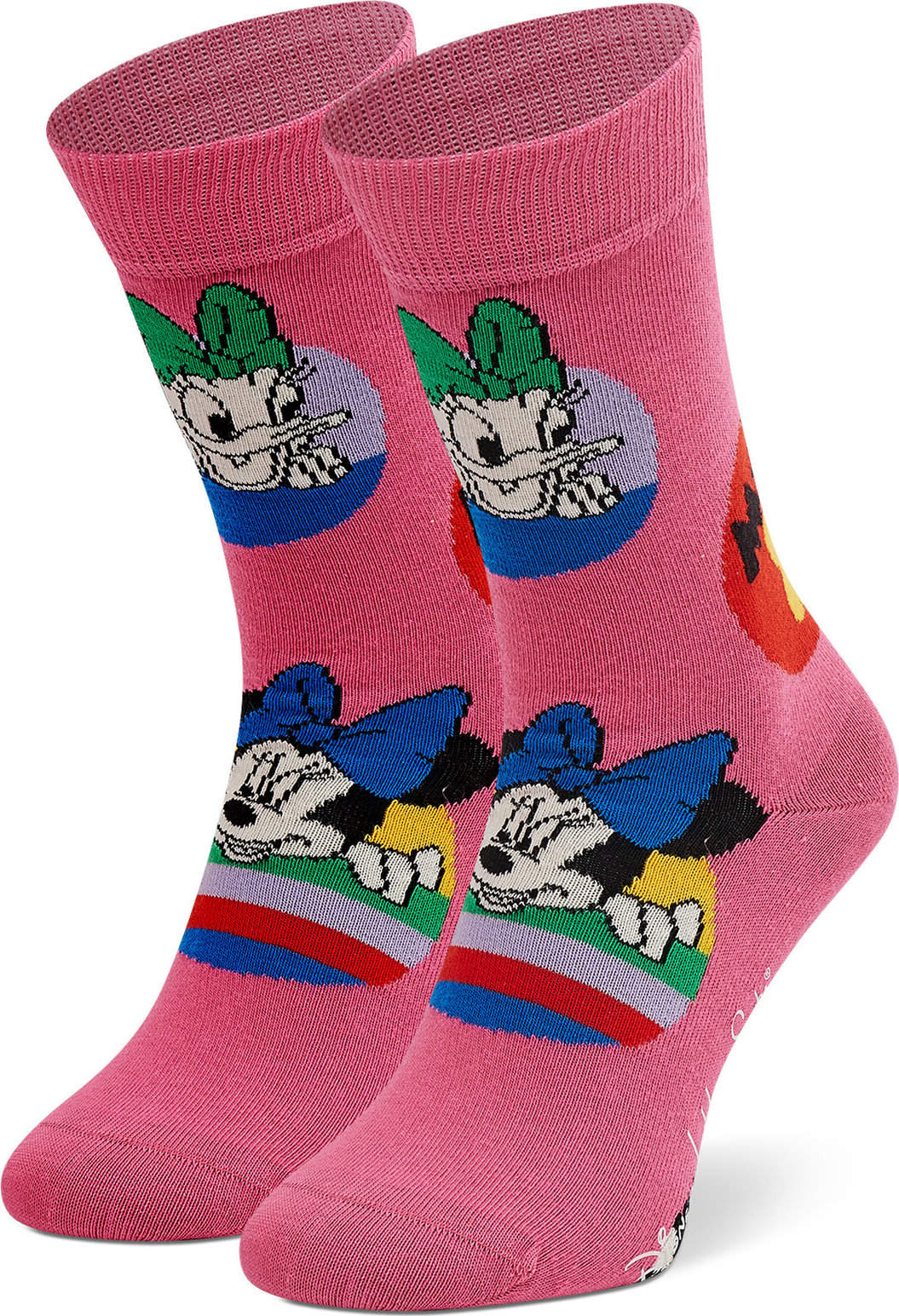 Vysoké detské ponožky Happy Socks KDNY01-3302 Ružová