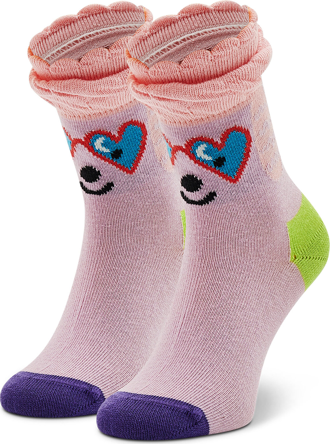 Vysoké detské ponožky Happy Socks KPDL01-3300 Ružová