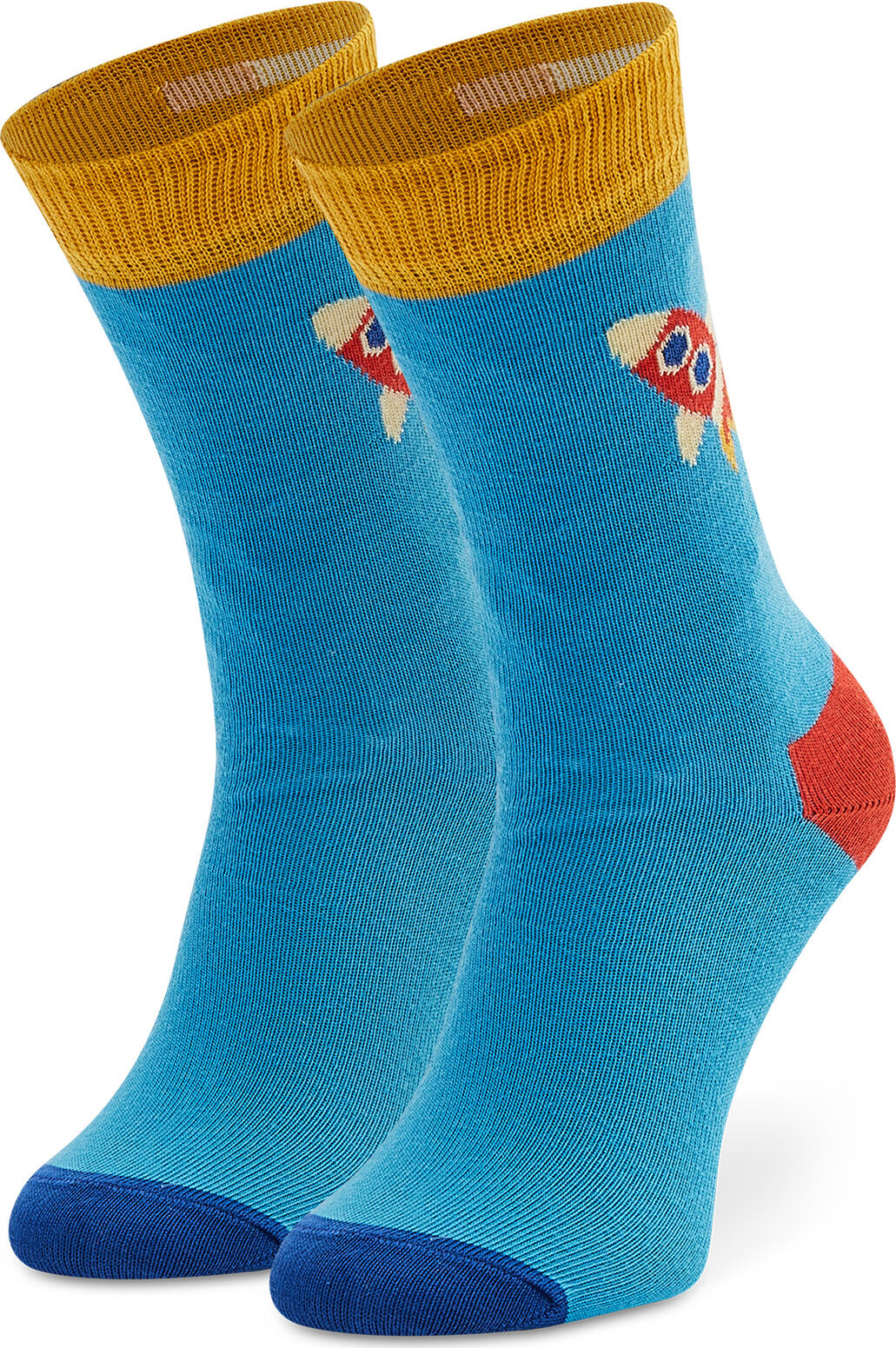Vysoké detské ponožky Happy Socks KROK01-6000 Modrá