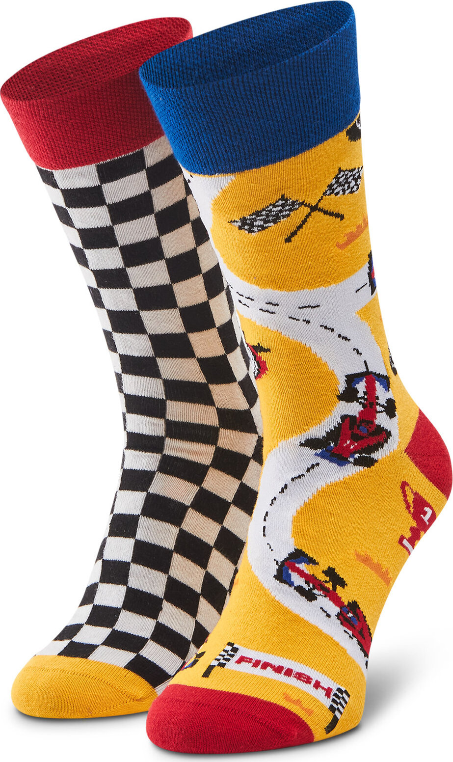 Vysoké pánske ponožky Dots Socks D20WF-SX-032-X Žltá