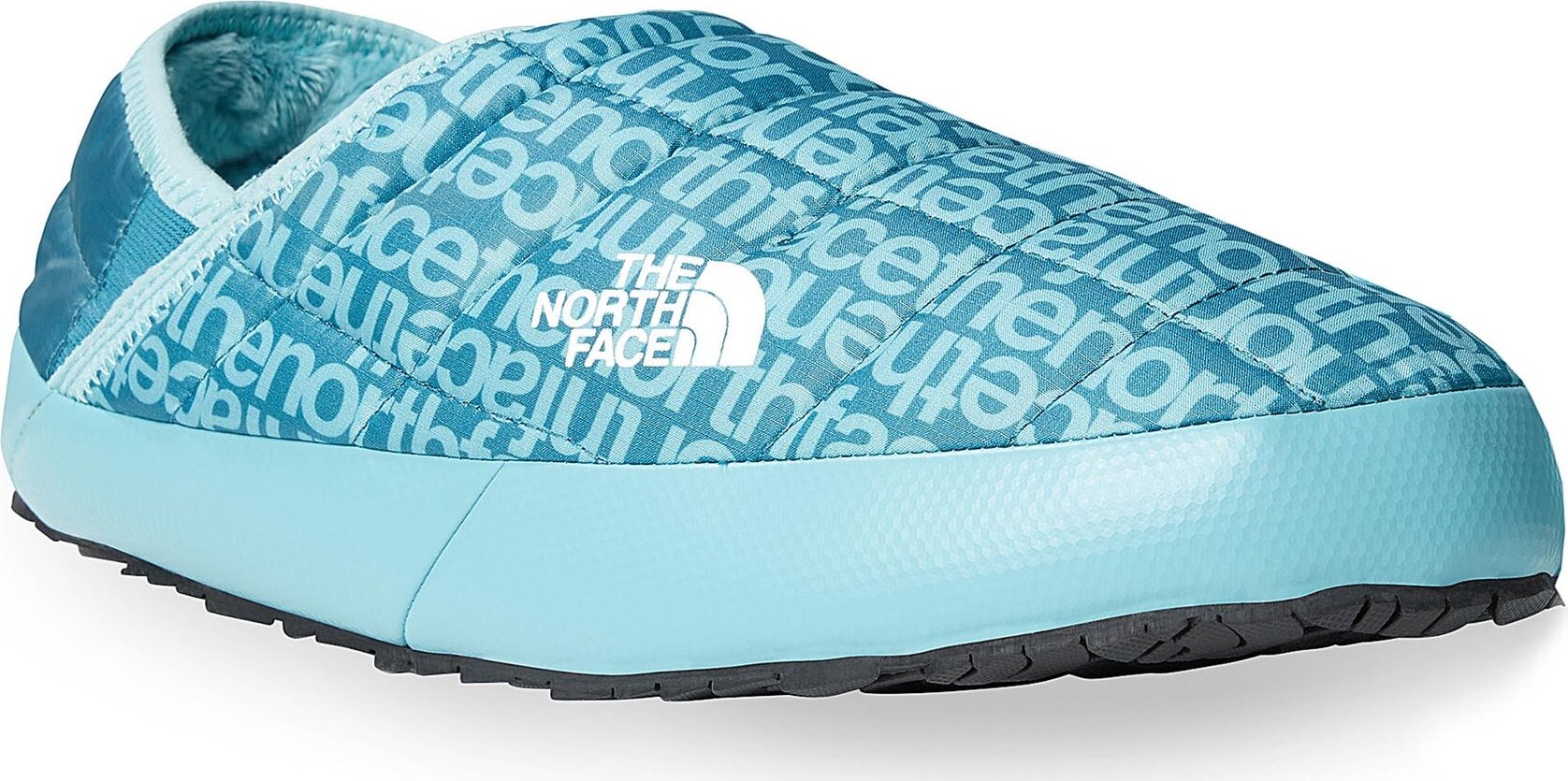 Bačkory The North Face M Thermoball Traction Mule V NF0A3UZNIGR1 Blue Coral Tnf Lowercase Print/Blue Coral