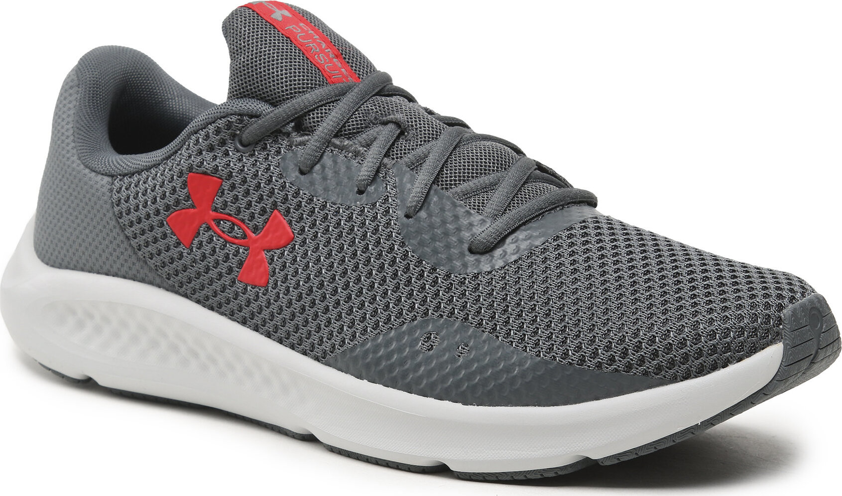 Boty Under Armour UA Charged Pursuit 3 3024878-108 Pitch Gray/Pitch Gray/Red