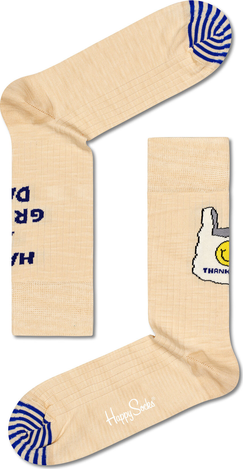 Klasické ponožky Unisex Happy Socks SOU01-1700 Béžová