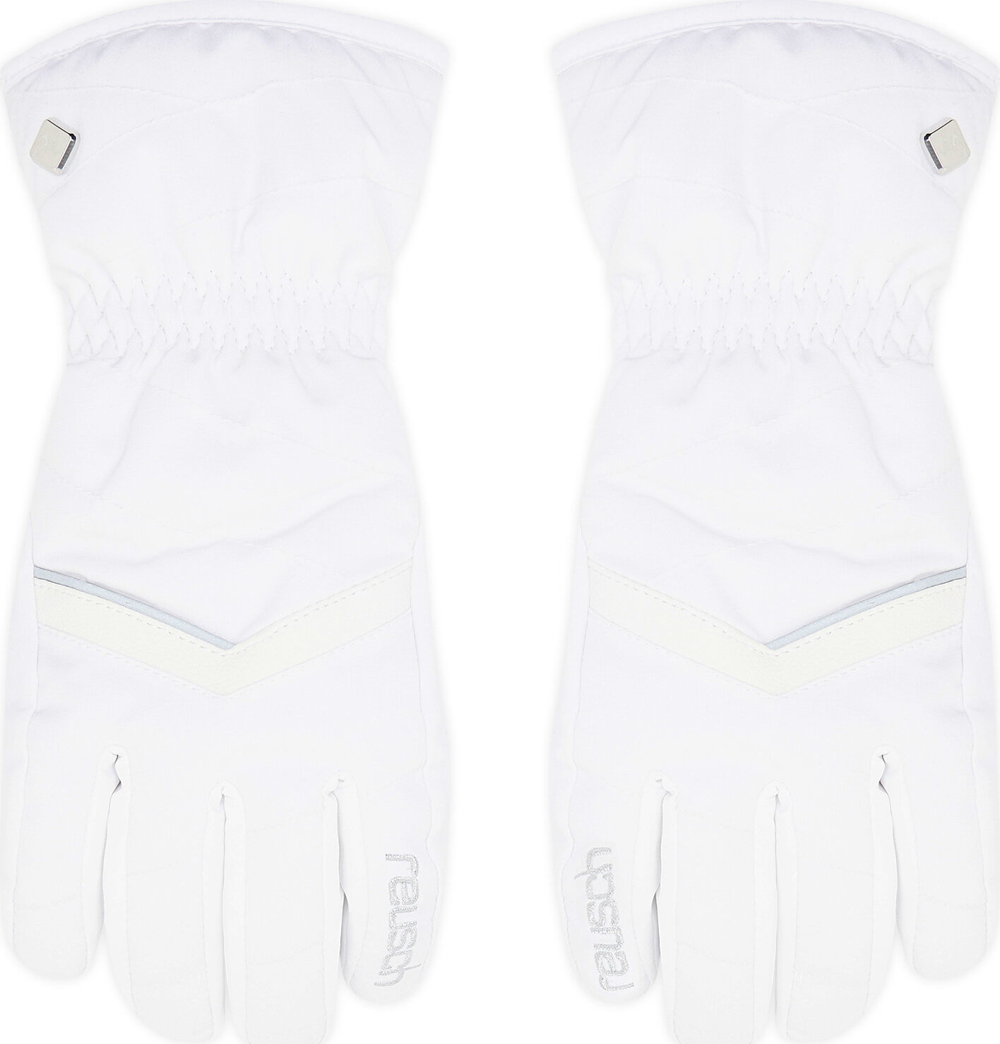 Lyžařské rukavice Reusch Marisa 6031150 White/Silver 1103