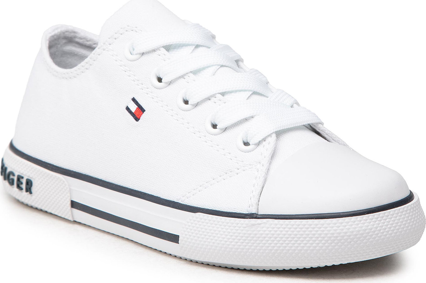 Plátěnky Tommy Hilfiger Low Cut Lace-Up Sneaker T3X4-32207-0890 M White 100