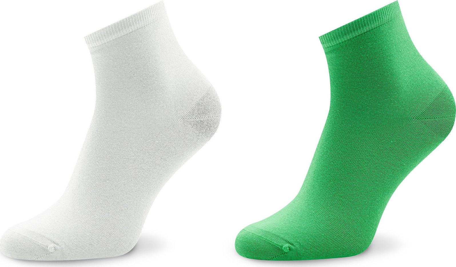 Sada 2 párů dámských nízkých ponožek Tommy Hilfiger 373001001 Green/Marshmallow 028