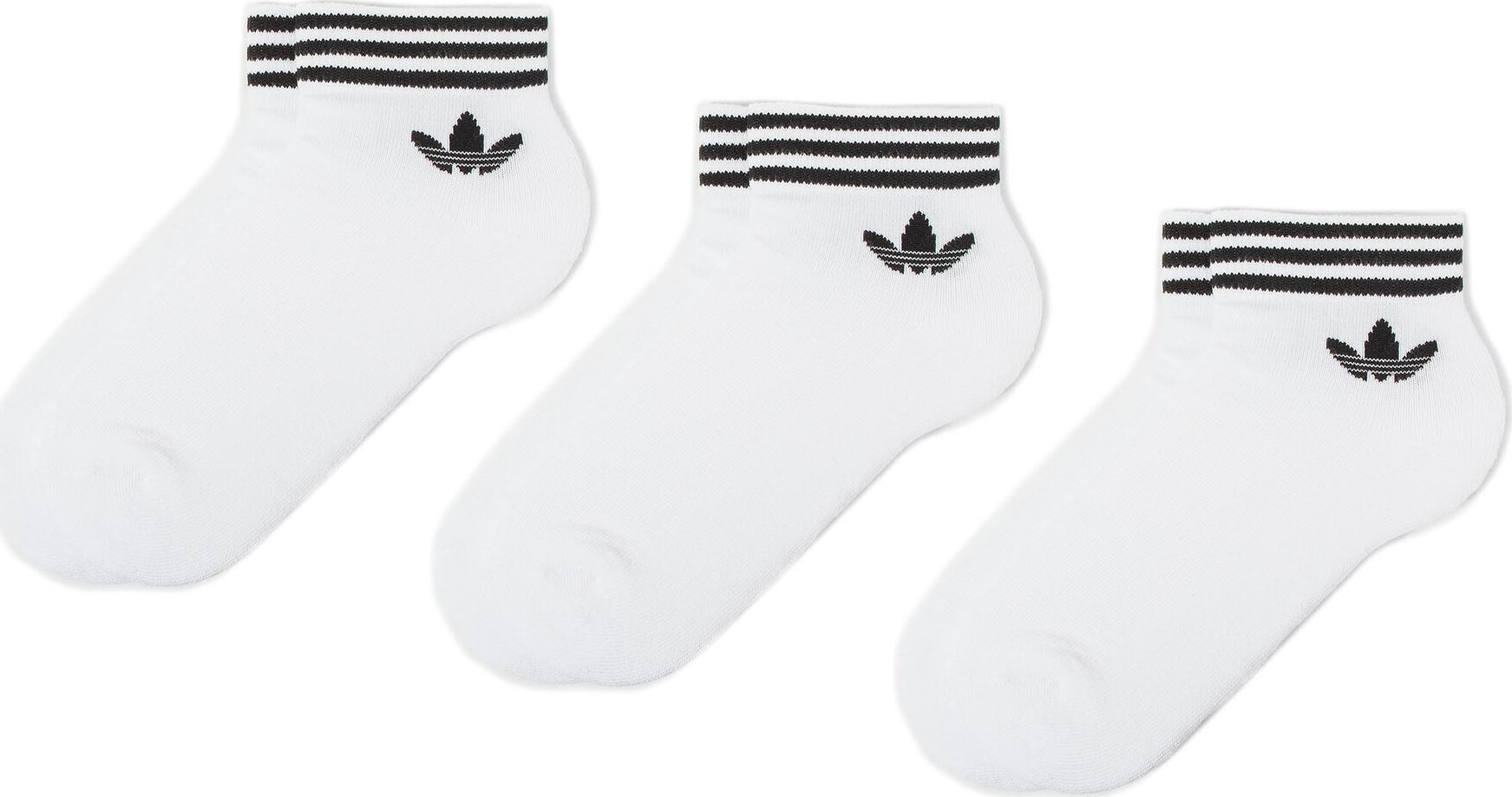 Sada 3 párů nízkých ponožek unisex adidas Tref Ank Sck Hc EE1152 White/Black