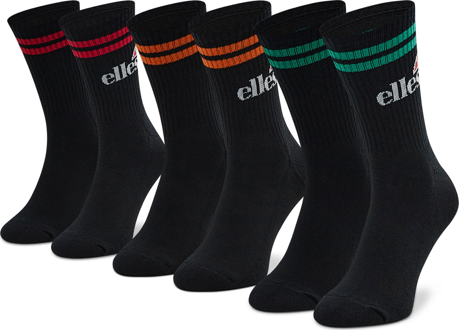 Sada 3 párů vysokých ponožek unisex Ellesse Pullo SAAC1208 Black 011