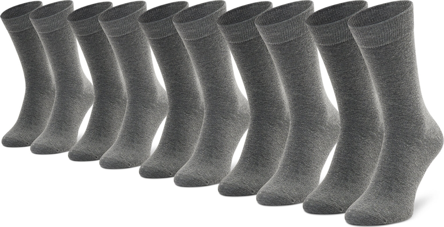 Sada 5 párů pánských vysokých ponožek Jack&Jones Jens 12113085 Light Grey