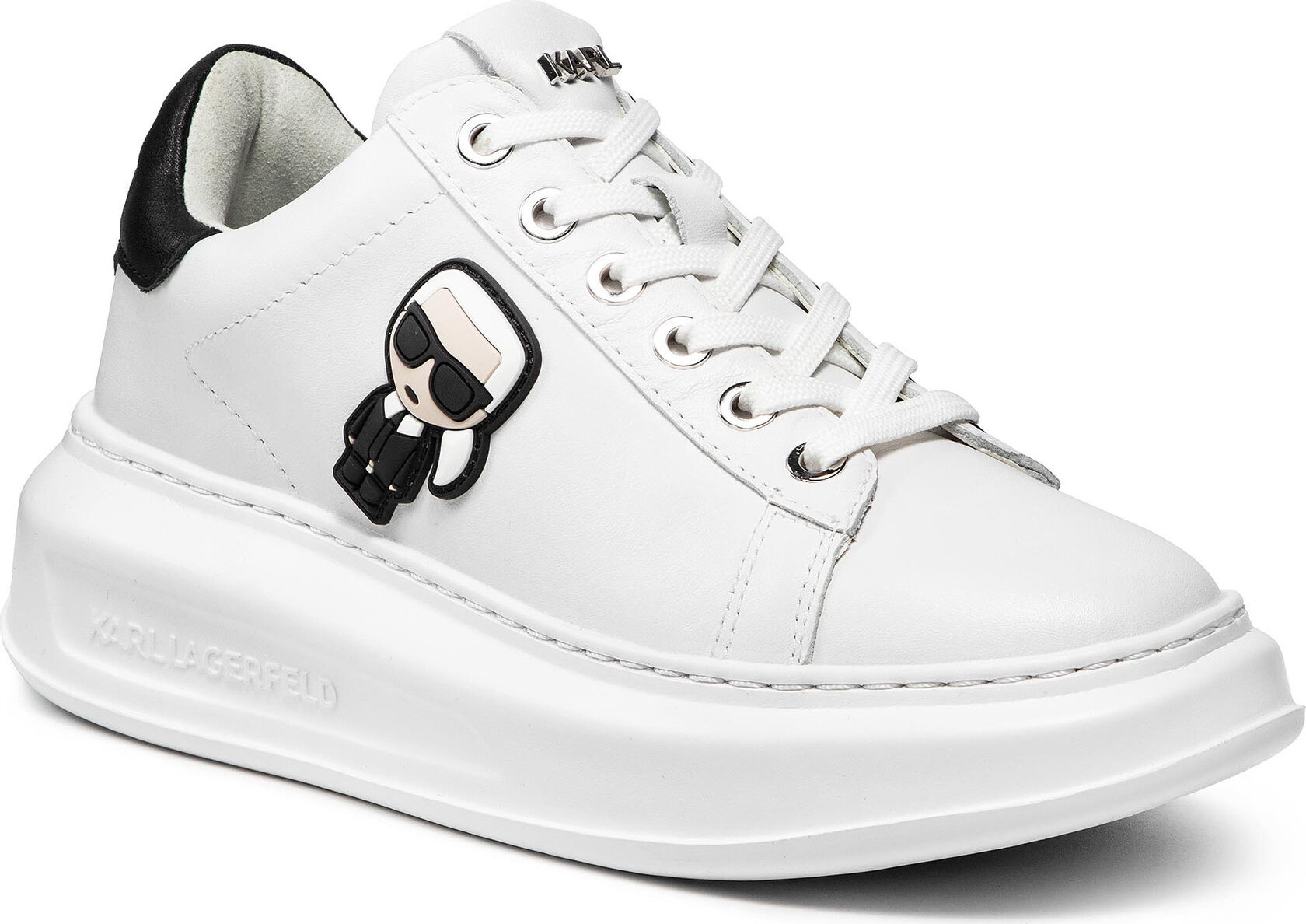 Sneakersy KARL LAGERFELD KL62530 White Lthr