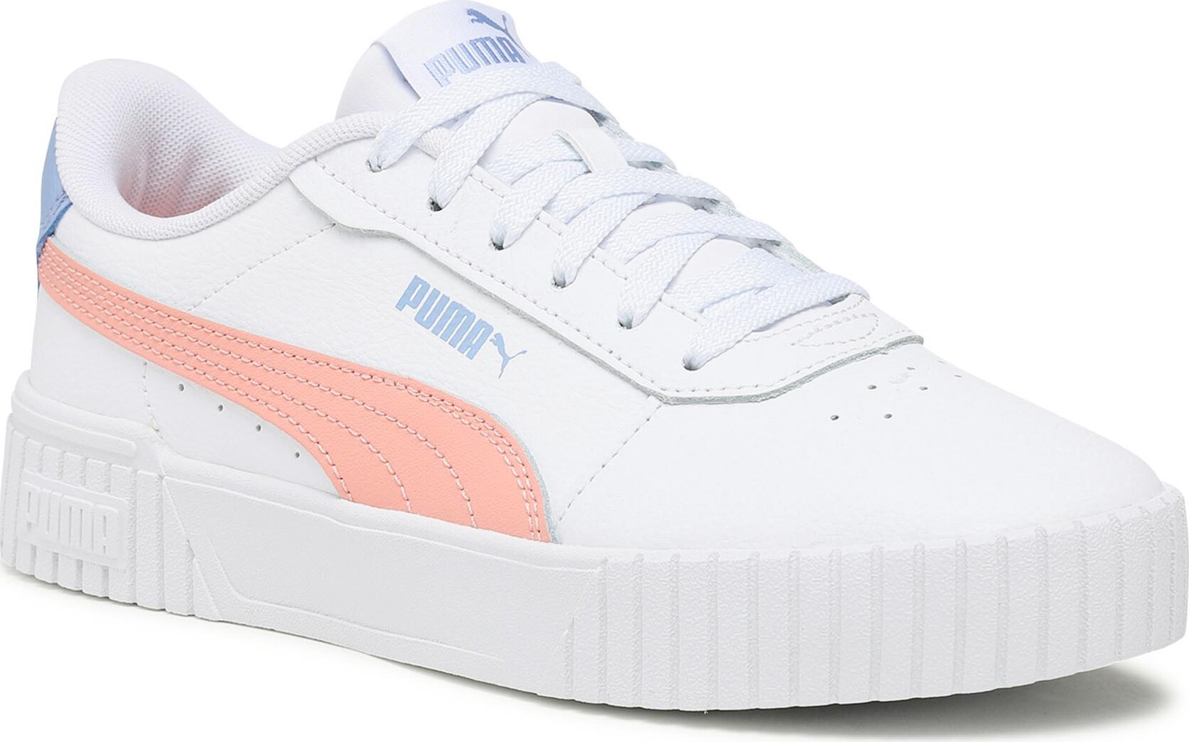 Sneakersy Puma Carina 2.0 Jr 386185 12 Puma White-Poppy Pink-Blissful Blue