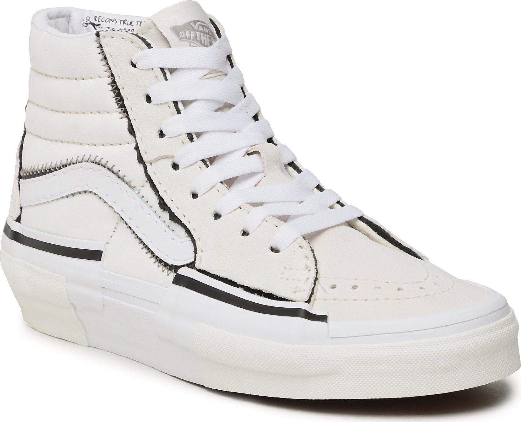 Sneakersy Vans Sk8-Hi Reconst VN0005UKQJM1 Marshmallow/White