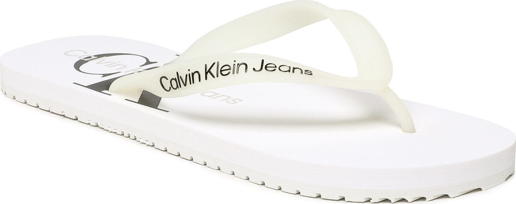 Žabky Calvin Klein Jeans Beach Sandal Monogram Tpu YM0YM00838 White YBR