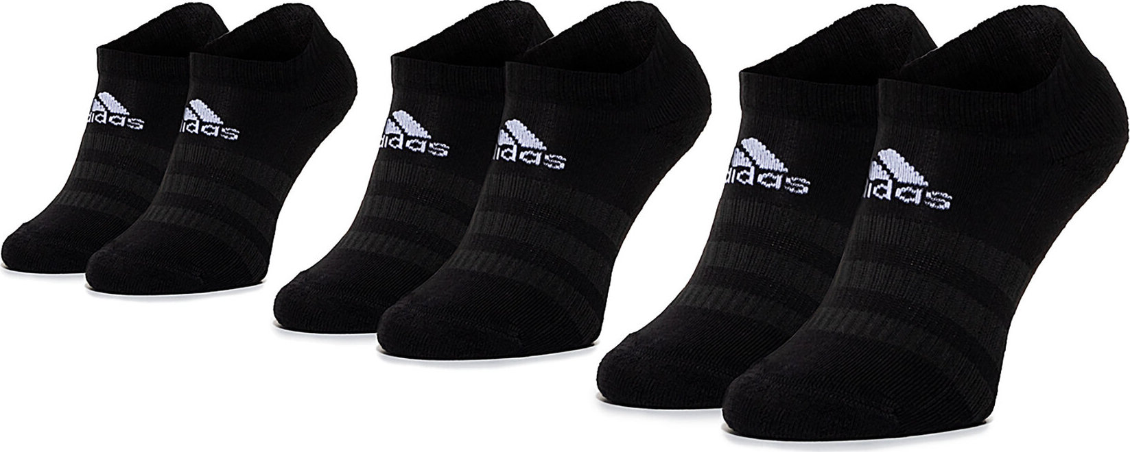 Sada 3 párů nízkých ponožek unisex adidas Cush Low 3PP DZ9385 Black/Black/Black