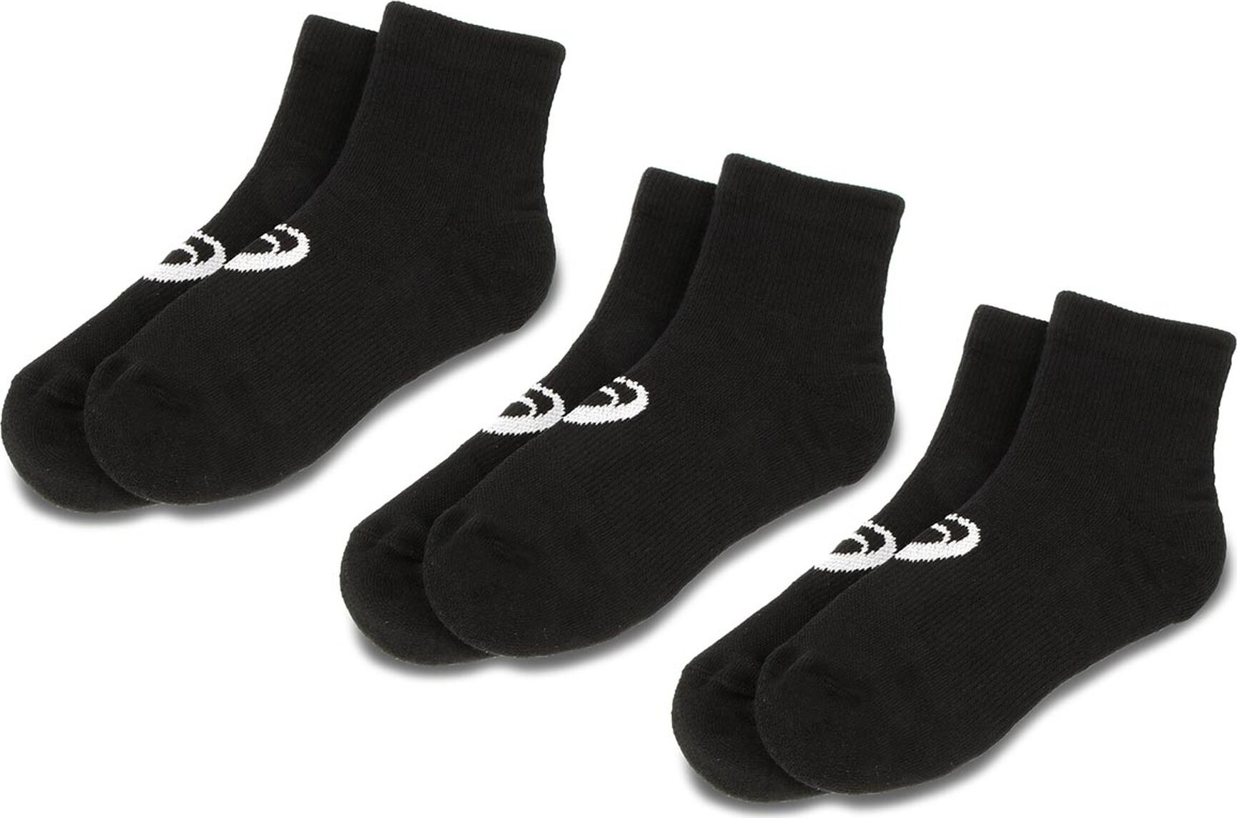Sada 3 párů nízkých ponožek unisex Asics 3PPK Quarter Sock 155205 Black 0900