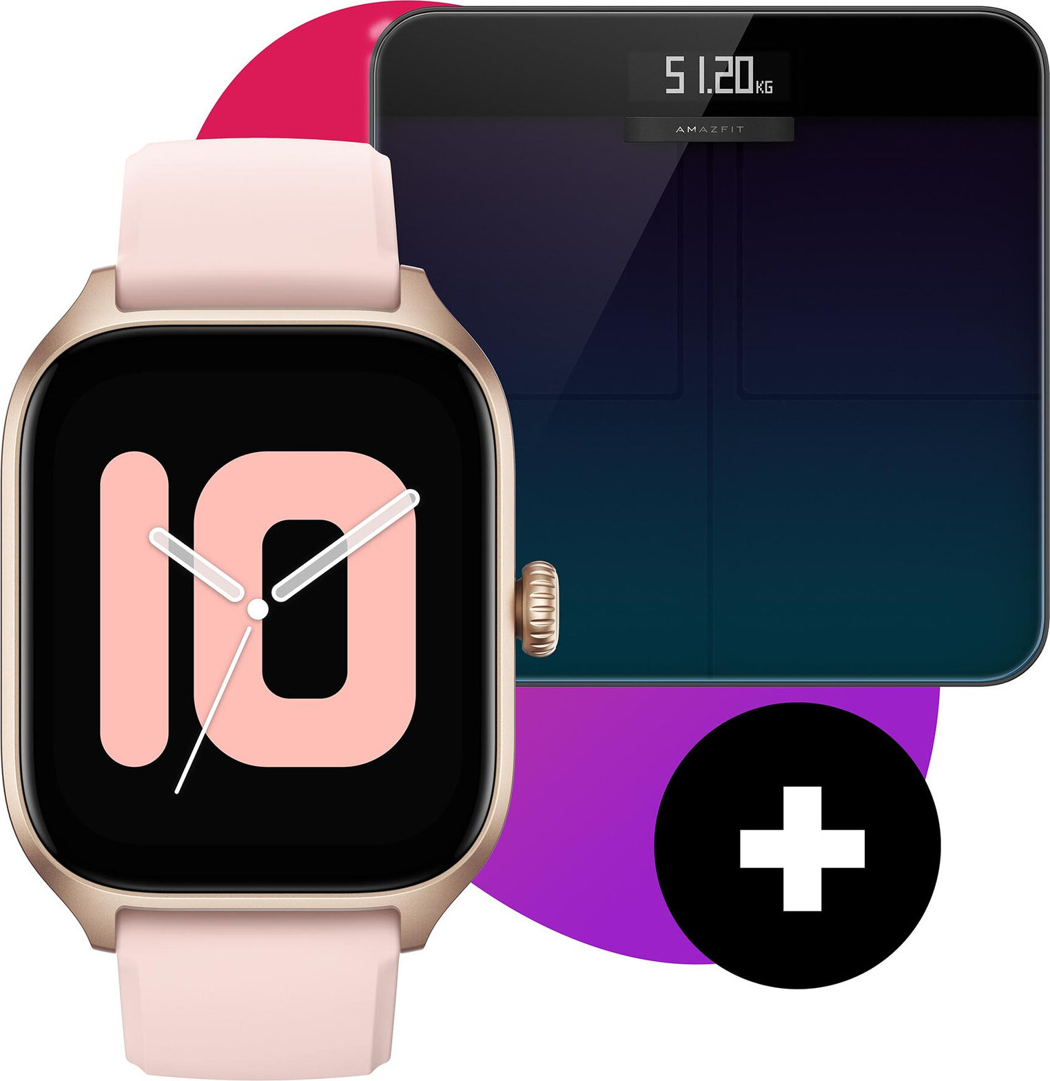 Sada smartwatch s váhou Smart Scale Amazfit Gts 4 A2168 Rosebud Pink/Smart Scale